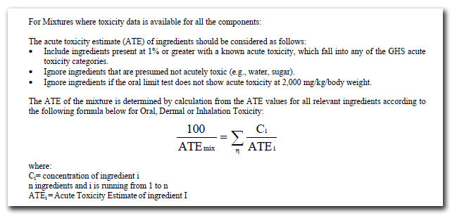 OSHA Calculation for ATE