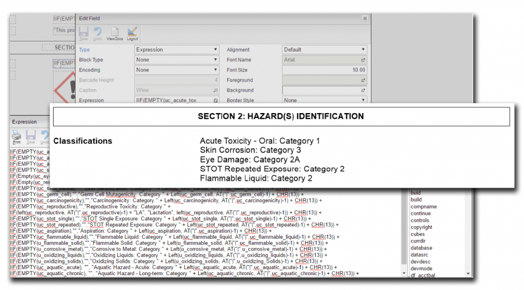 SDS Form Design in Deacom ERP