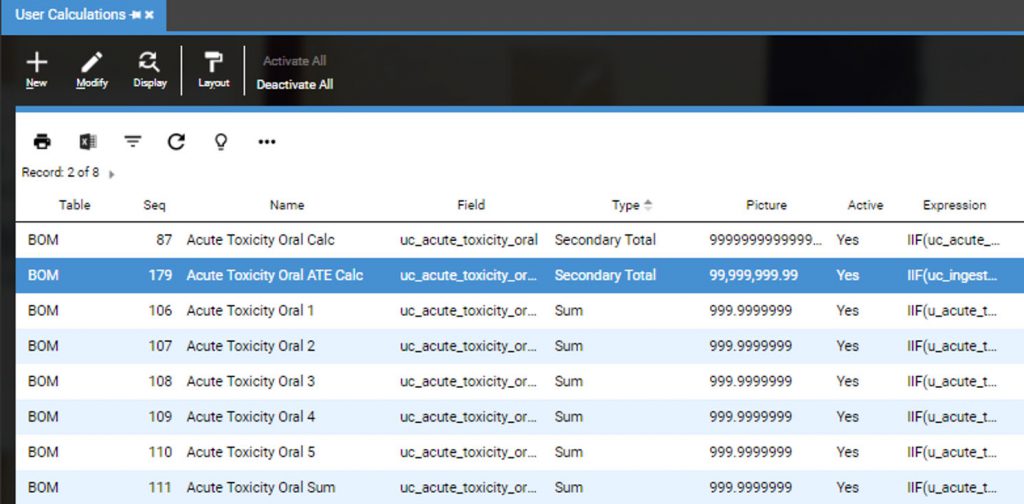 User Calculations in Deacom ERP