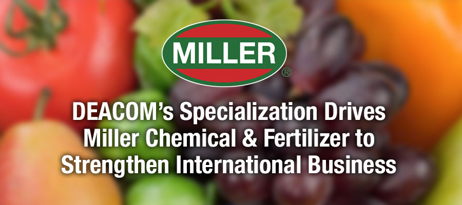 Miller Chemical chooses Deacom's ERP software to strengthen its international business.